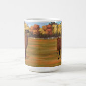 Brown Llama im Herbstweide Kaffeetasse (Mittel)