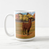 Brown Llama im Herbstweide Kaffeetasse (Links)