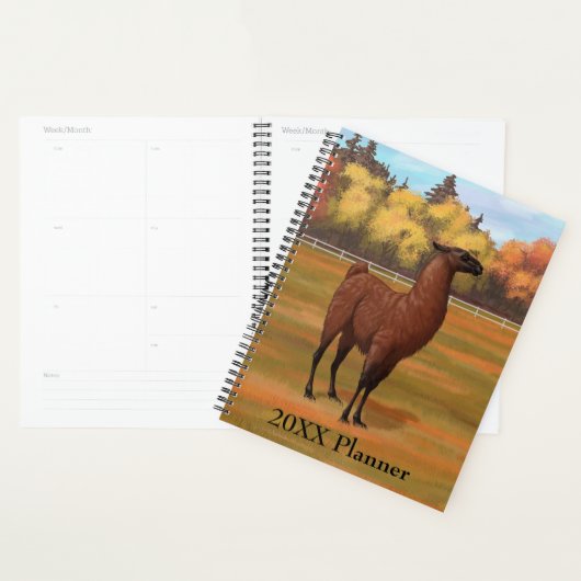 Brown Llama im Herbstweide Planer (Anzeige)