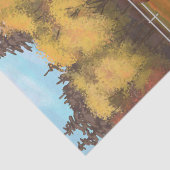 Brown Llama im Herbstweide Seidenpapier (Detail)
