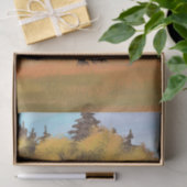 Brown Llama im Herbstweide Seidenpapier (Geschenk)