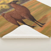 Brown Llama im Herbstweide Sherpadecke (3/4)