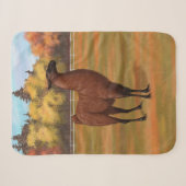 Brown Llama im Herbstweide Sherpadecke (Vorderseite (Horizontal))