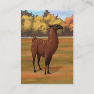 Brown Llama im Herbstweide Visitenkarte