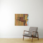 Brown Llama im Herbstweide Wandteppich (Beispiel (Horizontal))