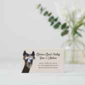 Brown Llama Knitting Visitenkarte (Stehend Vorderseite)