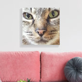 Brown Longhair Tabby Cat Leinwanddruck (Insitu (Wohnzimmer))