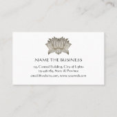 Brown Lotus Mandala Yoga Trainer Meditation Visitenkarte (Rückseite)