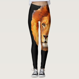 Brown-Löwe-Kopf-Druck 2 Leggings