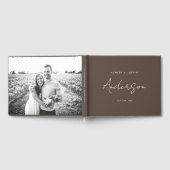 Brown Luxury Wedding Personalisiert Gästebuch (Voll)