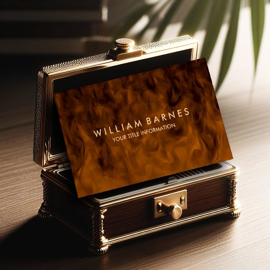 Brown Mahogany Business Card Visitenkarte