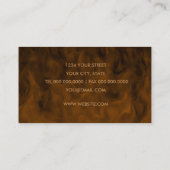 Brown Mahogany Business Card Visitenkarte (Rückseite)