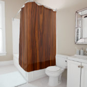 Brown Mahogany Holztextur Duschvorhang (Beispiel)