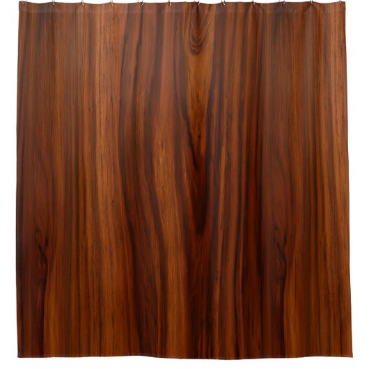 Brown Mahogany Holztextur Duschvorhang (Vorderseite)