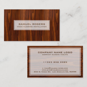 Brown Mahogany Holztextur Visitenkarte