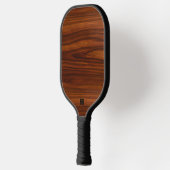 Brown Mahogany Wood Texture Monogram Pickleball Schläger (Links)
