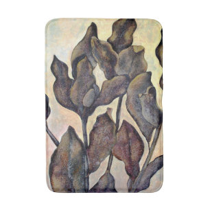 Brown malte Blatt-Bad-Matte Badematte