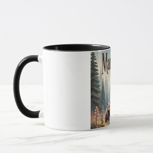 Brown Mama Bear Cubs Forest Mütter Day Tasse (Links)