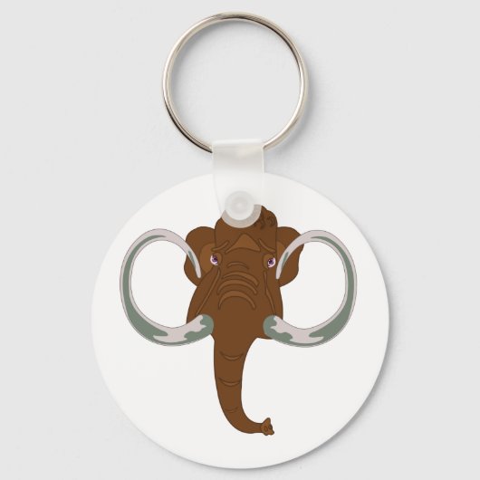 Brown Mammoth Keychain Schlüsselanhänger (Rückseite)