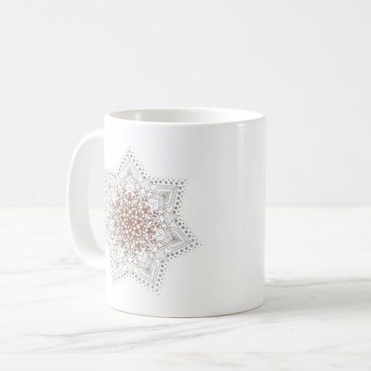 Brown Mandala Kaffeetasse (Vorderseite Links)