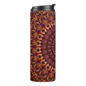 Brown Mandala Kaleidoscope Pattern-48566 Thermosbecher (Nach links gedreht)