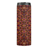 Brown Mandala Kaleidoscope Pattern-48566 Thermosbecher (Rückseite)