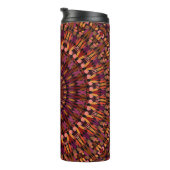 Brown Mandala Kaleidoscope Pattern-48566 Thermosbecher (Nach rechts gedreht)