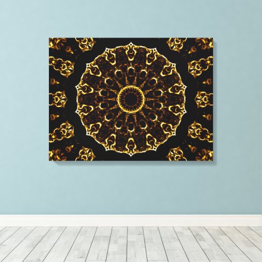 Brown Mandala Leinwanddruck (Insitu (Holzboden))