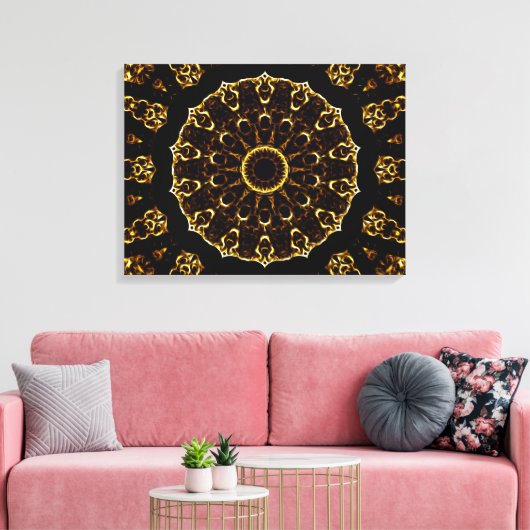 Brown Mandala Leinwanddruck (Insitu (Wohnzimmer))
