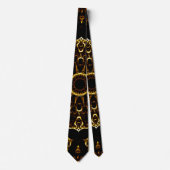 Brown Mandala Neck Tie Krawatte (Vorderseite)