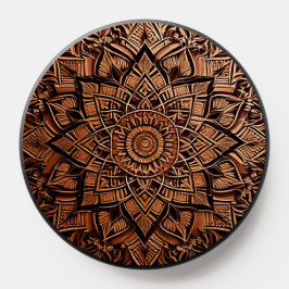 Brown Mandala Pattern Popsocket