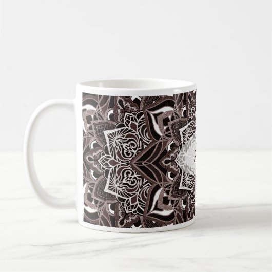 Brown Mandala Tasse (Links)