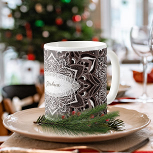 Brown Mandala Tasse