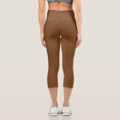 Brown Mandala Wheel Capri Leggings (Rückseite)
