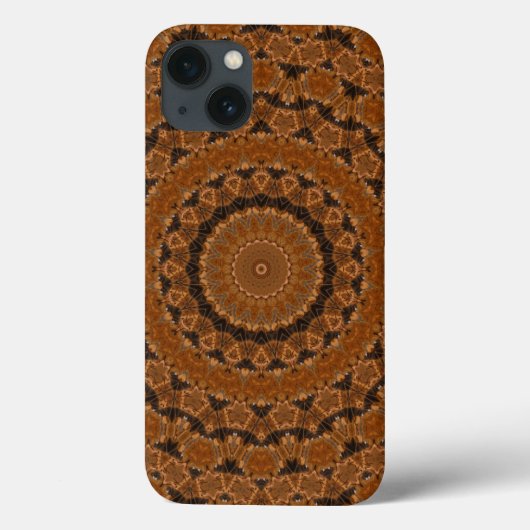 Brown Mandala Wheel Case-Mate iPhone Hülle (Rückseite)
