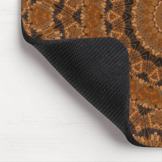 Brown Mandala Wheel Mousepad (Ecke)