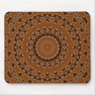 Brown Mandala Wheel Mousepad