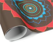 Brown Mandala Wrapping Paper Geschenkpapier (Rolleneckpunkt)