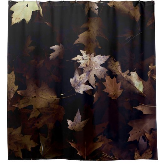 BROWN MAPLE-BLÄTTER DUSCHVORHANG (Vorderseite)