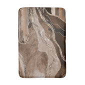 Brown Marble Agate Gold Glitzer Glam #1  Badematte (Vorderseite Vertikal)