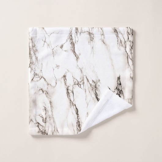 Brown Marble Badhandtuch Set (Waschlappen)
