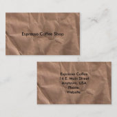 Brown Marble Business Card Visitenkarte (Vorne/Hinten)