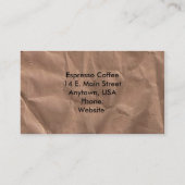 Brown Marble Business Card Visitenkarte (Rückseite)