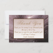 Brown Marble Happy Retirement Vielen Dank Mitteilungskarte (Vorderseite)