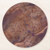 Brown Marble Paper Coasters Runder Pappuntersetzer (Vorderseite)