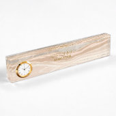 Brown Marble Personalisiert Namensplakette