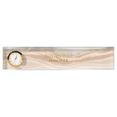 Brown Marble Personalisiert Namensplakette (Vorderseite)