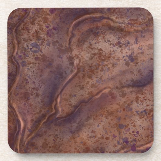 Brown Marble Print Untersetzer Set Geschenk (Vorderseite)
