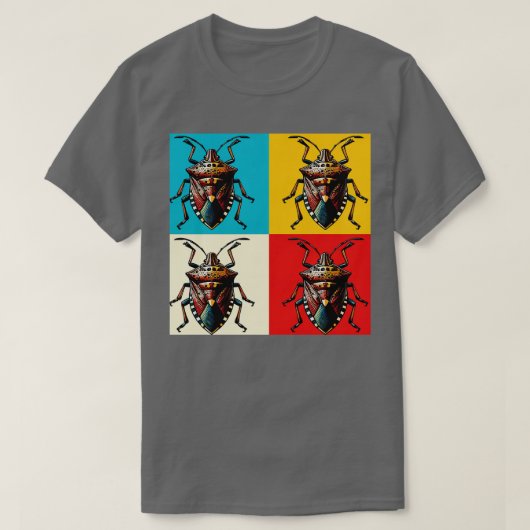 Brown Marmorated Stink Bug Art Cool Insekten T-Shirt (Design vorne)