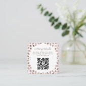 Brown marokkanische Tiles QR Code Wedding Begleitkarte (Stehend Vorderseite)
